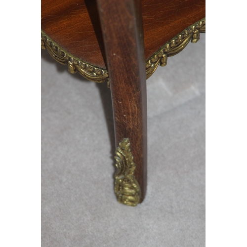 22 - ORNATE KIDNEY SHAPED SIDE TABLE 
59 X 36 X 69CM