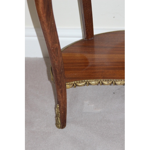 22 - ORNATE KIDNEY SHAPED SIDE TABLE 
59 X 36 X 69CM