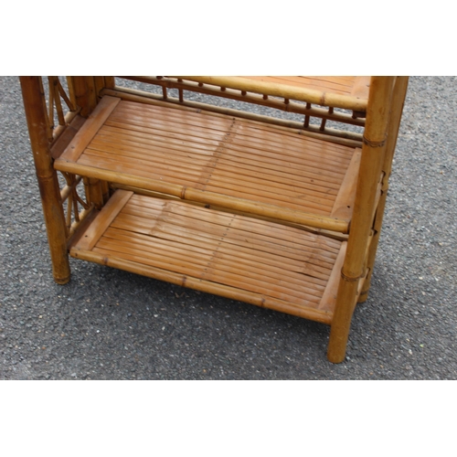 27 - VINTAGE BAMBOO FOLDING SHELVES 
57 X 29 X 80CM