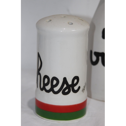 234 - QUANTITY OF ITALIAN STORAGE JARS ETC 
25CM