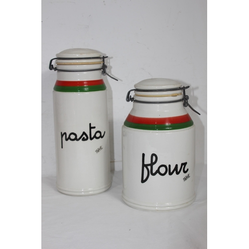 234 - QUANTITY OF ITALIAN STORAGE JARS ETC 
25CM