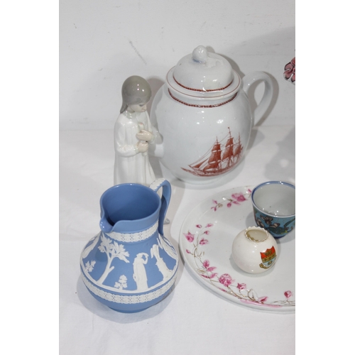 241 - QUANTITY OF MISCELLANEOUS CHINA INCLUDING WEDGWOOD 
36CM