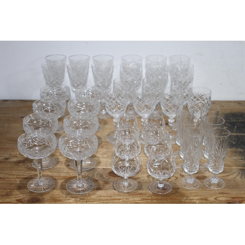 243 - 6 X SETS OF CUT GLASS GLASSES