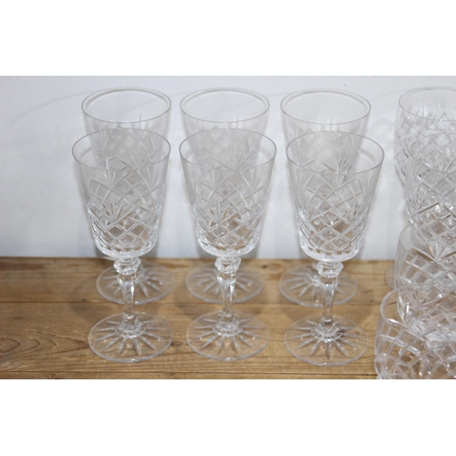 243 - 6 X SETS OF CUT GLASS GLASSES