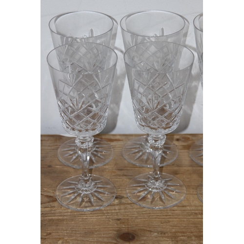 243 - 6 X SETS OF CUT GLASS GLASSES