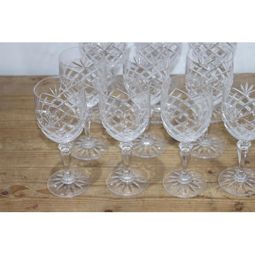 243 - 6 X SETS OF CUT GLASS GLASSES