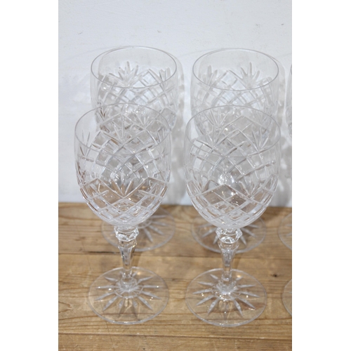 243 - 6 X SETS OF CUT GLASS GLASSES