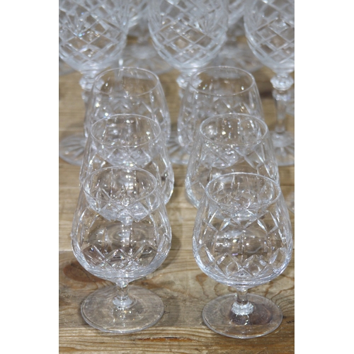 243 - 6 X SETS OF CUT GLASS GLASSES