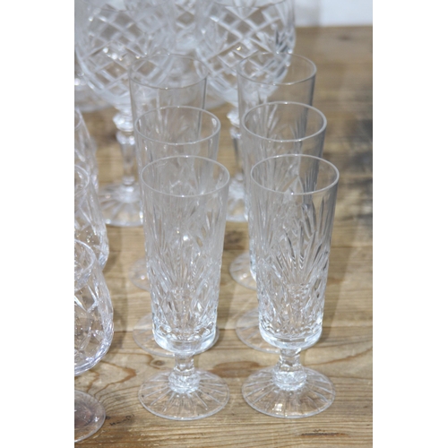 243 - 6 X SETS OF CUT GLASS GLASSES