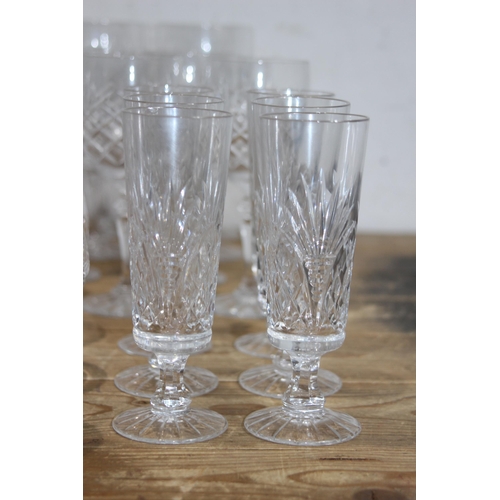 243 - 6 X SETS OF CUT GLASS GLASSES