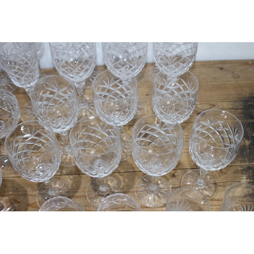 243 - 6 X SETS OF CUT GLASS GLASSES