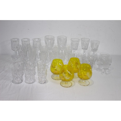 245 - LARGE QUANTITY OF CUT GLASS ETC