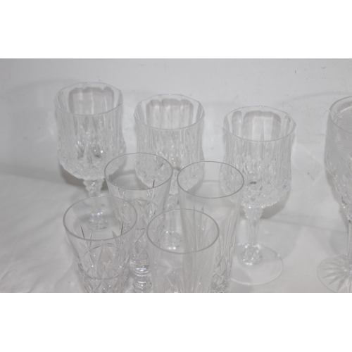 245 - LARGE QUANTITY OF CUT GLASS ETC