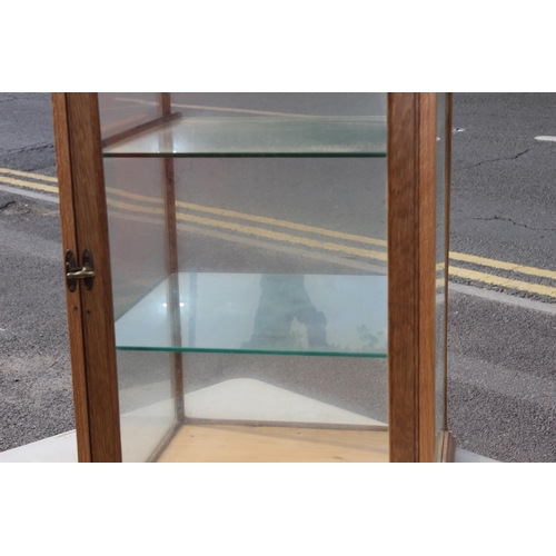 32 - ANTIQUE GLASS DISPLAY CABINET 
46 X 46 X 76CM