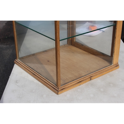 32 - ANTIQUE GLASS DISPLAY CABINET 
46 X 46 X 76CM