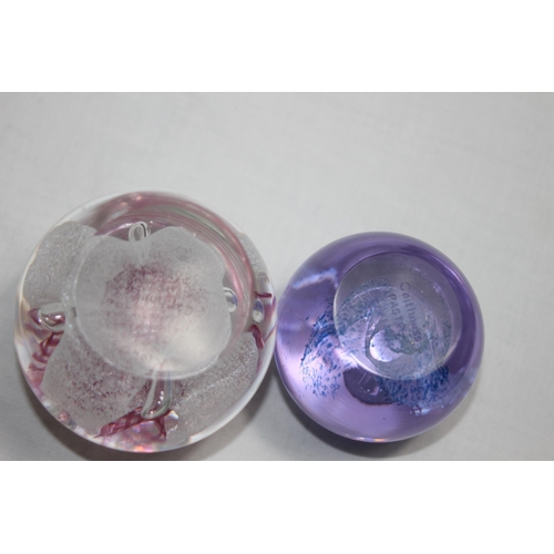 298 - 6x GLASS PAPERWEIGHTS