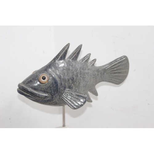 339 - 2 X FISH ORNAMENTS 
39CM