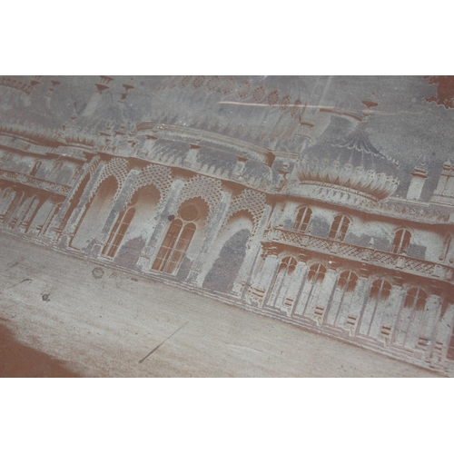 355 - COPPER PRINTING PLATE OF BRIGHTON PAVILION 
41 X 31CM