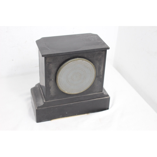 356 - MARBLE AND SLATE CLOCK 
24CM HIGH