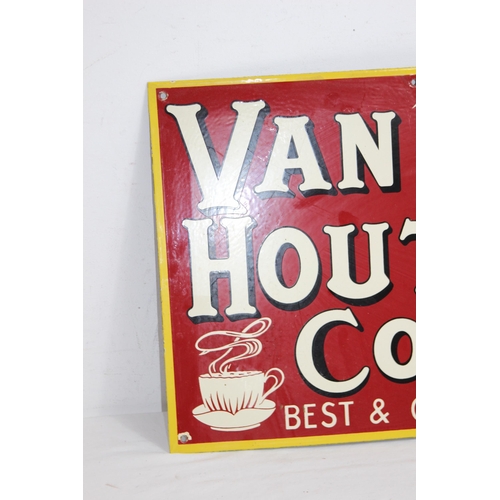 361 - METAL AND ENAMEL VAN HOUTEN'S COCOA SIGN 
51CM