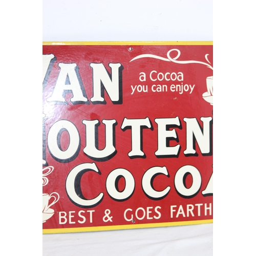 361 - METAL AND ENAMEL VAN HOUTEN'S COCOA SIGN 
51CM