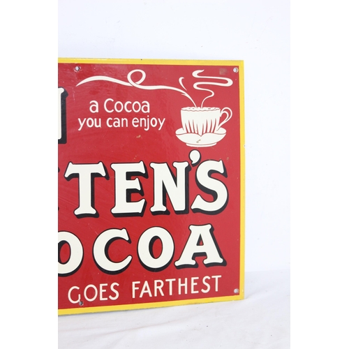 361 - METAL AND ENAMEL VAN HOUTEN'S COCOA SIGN 
51CM