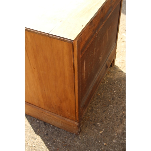 3 - SATIN WOOD CHEST OF 3 DRAWERS 
84 X 46 X 79CM