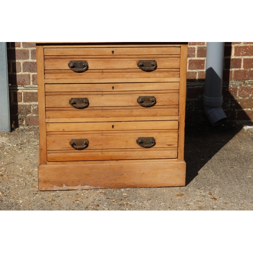 3 - SATIN WOOD CHEST OF 3 DRAWERS 
84 X 46 X 79CM