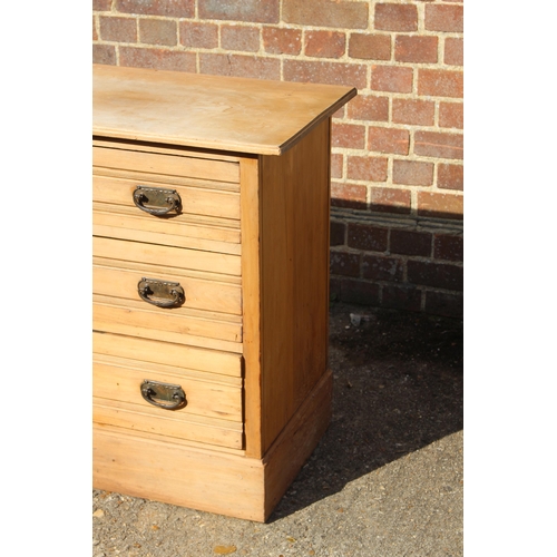 3 - SATIN WOOD CHEST OF 3 DRAWERS 
84 X 46 X 79CM