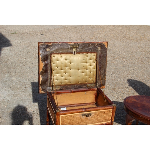 4 - VINTAGE BAMBOO HABERDASHERY CABINET
72 X 45 X 42CM