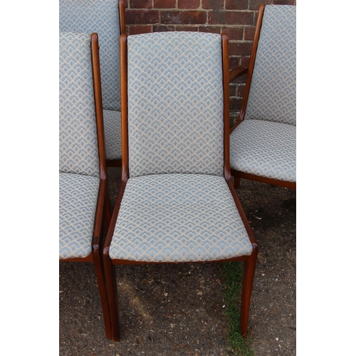 7 - SET OF 6 MACINTOSH DINING CHAIRS - TWO ARE CARVERS 
47 X 50 X 93CM