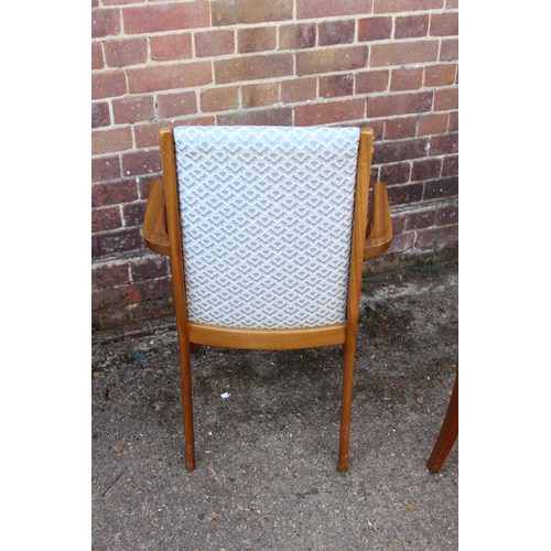 7 - SET OF 6 MACINTOSH DINING CHAIRS - TWO ARE CARVERS 
47 X 50 X 93CM