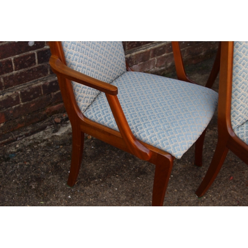 7 - SET OF 6 MACINTOSH DINING CHAIRS - TWO ARE CARVERS 
47 X 50 X 93CM