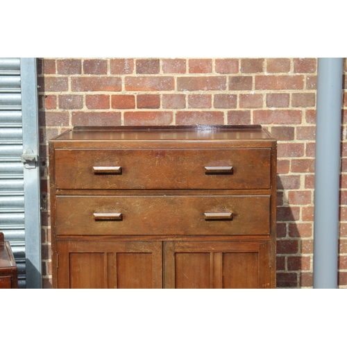 8 - VINTAGE DRESSING TABLE CHEST OF DRAWERS AND TALL BOY
84 X 48 X 123CM