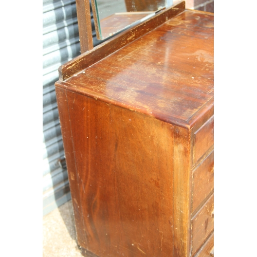 8 - VINTAGE DRESSING TABLE CHEST OF DRAWERS AND TALL BOY
84 X 48 X 123CM