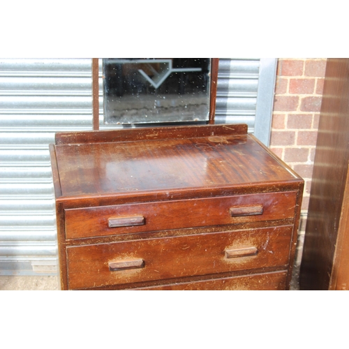 8 - VINTAGE DRESSING TABLE CHEST OF DRAWERS AND TALL BOY
84 X 48 X 123CM