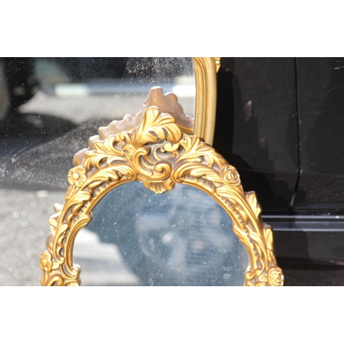 124 - 2 X ORNATE FRAMED MIRRORS 
89 X 55CM