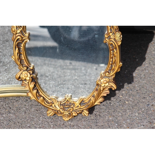 124 - 2 X ORNATE FRAMED MIRRORS 
89 X 55CM