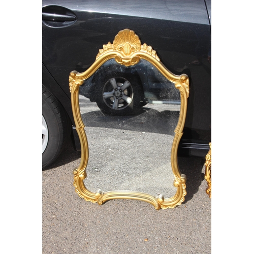 124 - 2 X ORNATE FRAMED MIRRORS 
89 X 55CM