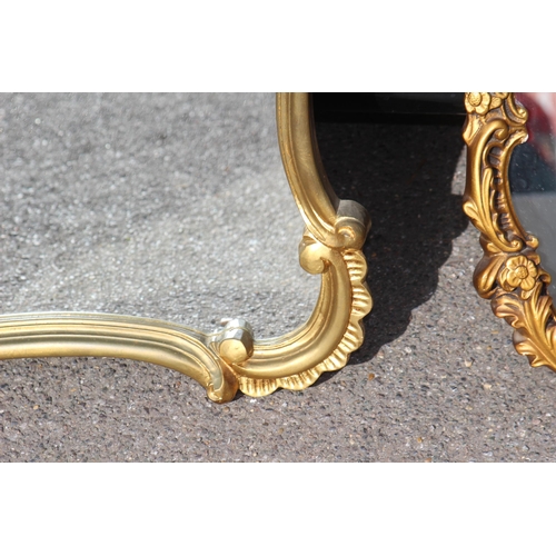 124 - 2 X ORNATE FRAMED MIRRORS 
89 X 55CM