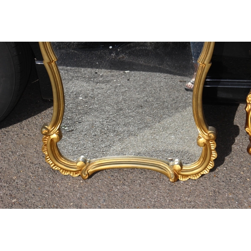 124 - 2 X ORNATE FRAMED MIRRORS 
89 X 55CM