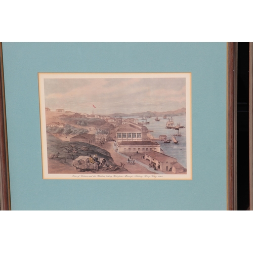 129 - 2 X ANTIQUE PRINTS OF HONG KONG
63 X 50CM