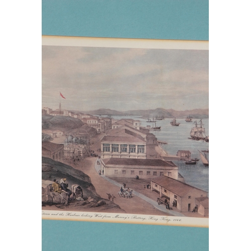 129 - 2 X ANTIQUE PRINTS OF HONG KONG
63 X 50CM