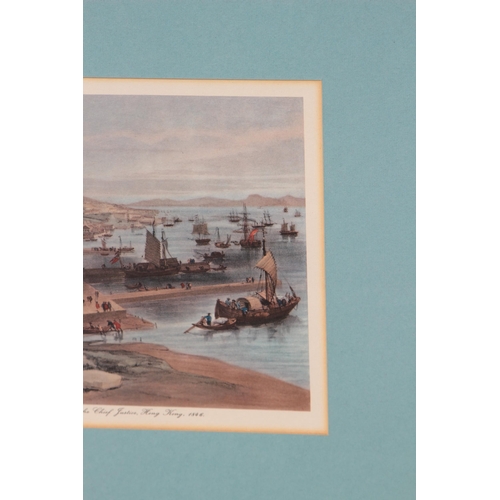 129 - 2 X ANTIQUE PRINTS OF HONG KONG
63 X 50CM