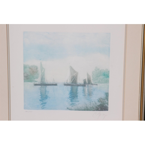 133 - PAIR OF SIGNED WATERCOLOURS 
59 X 57CM