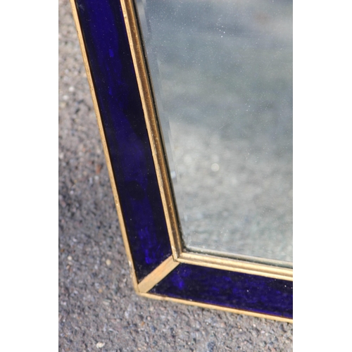 142 - ANTIQUE ART DECO MIRROR WITH ADDED EMBELLISHMENT 
84 X 48CM