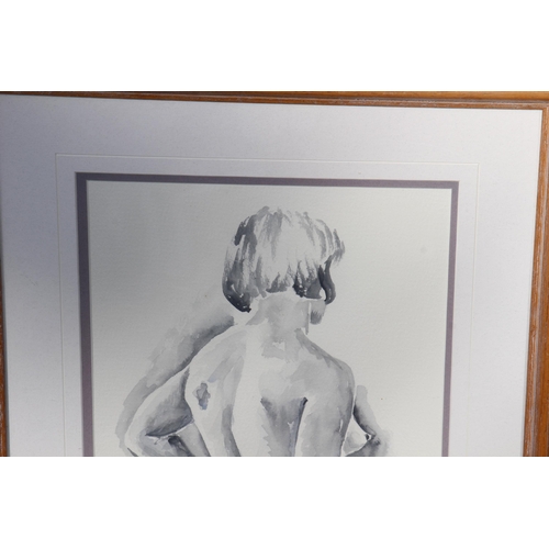 145 - SIGNED H. PURNINGTON NUDE WATERCOLOUR 
62 X 43CM