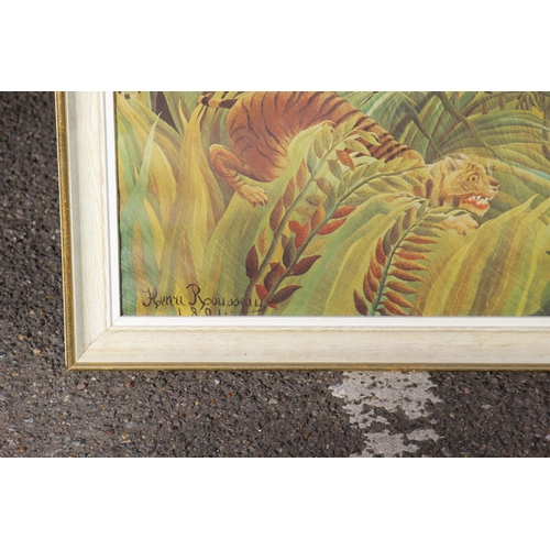 161 - HENRI ROUSSEAU FRAMED PRINT THE TIGER
72 X 59CM