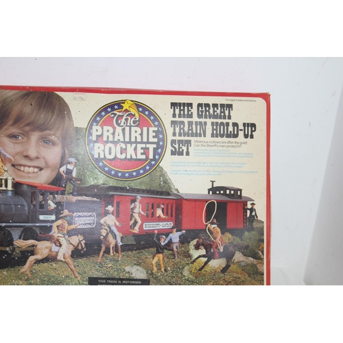 581 - VINTAGE TIMPO THE PRAIRIE ROCKET GREAT TRAIN HOLD UP SET