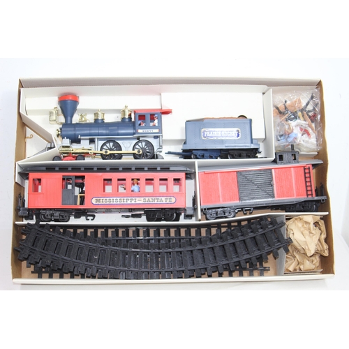 581 - VINTAGE TIMPO THE PRAIRIE ROCKET GREAT TRAIN HOLD UP SET